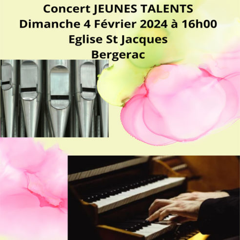 Concert « JEUNES TALENTS DU BERGERACOIS » 04 Février 2024