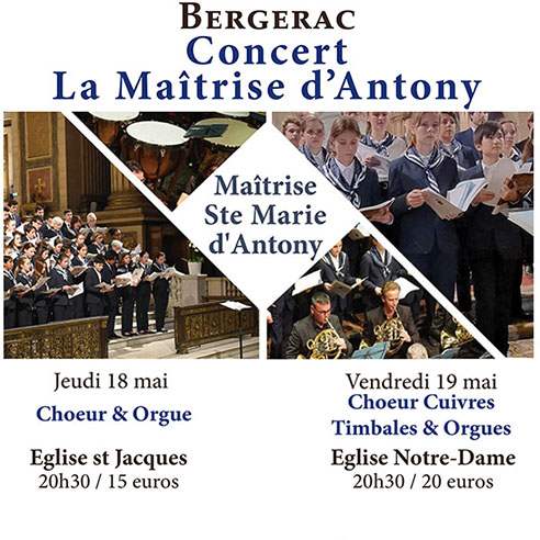 MAITRISE « Ste MARIE d’ANTONY » Concert les 18 et 19 Mai 2023